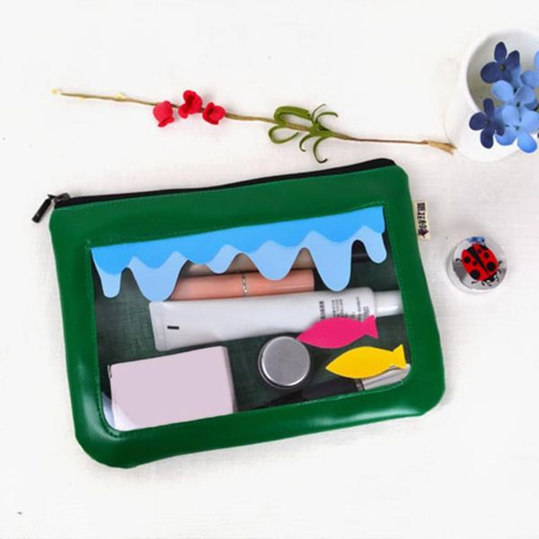 storage bags korean style stylish women creative pvc waterproof cosmetic bag pencil case with transparent window
storage bags korean style stylish women creative pvc waterproof cosmetic bag pencil case with transparent window