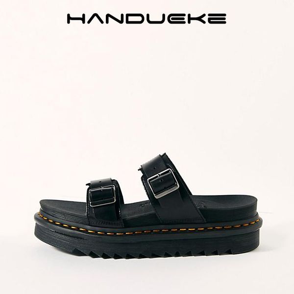 slippers women real leather platforms slidesbrand designer ladies thick sole double buckles woman sandals, Black
slippers women real leather platforms slidesbrand designer ladies thick sole double buckles woman sandals, Black