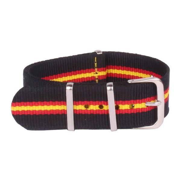 watch bands 20 mm stripe black/red/yellow nato woven fiber watchband 20mm nylon bracelet strap wristwatch band buckle fabric, Black;brown
watch bands 20 mm stripe black/red/yellow nato woven fiber watchband 20mm nylon bracelet strap wristwatch band buckle fabric, Black;brown