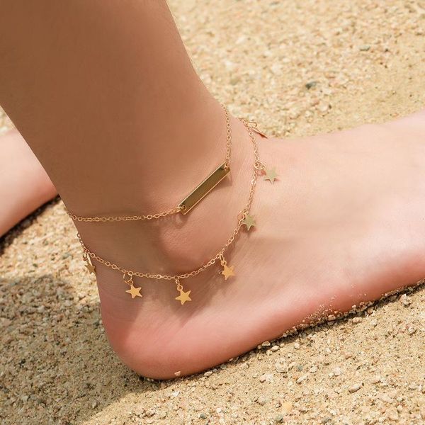 anklets 1pcs fashion star for women bohemian multilayer gold silver color anklet on leg beach foot jewelry accessories, Red;blue
anklets 1pcs fashion star for women bohemian multilayer gold silver color anklet on leg beach foot jewelry accessories, Red;blue