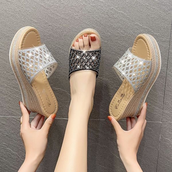 sandals 2021 fashion shoes woman slippers summer 7.5cm heel diamond decoration for women wedges 35-40 cyby, Black
sandals 2021 fashion shoes woman slippers summer 7.5cm heel diamond decoration for women wedges 35-40 cyby, Black