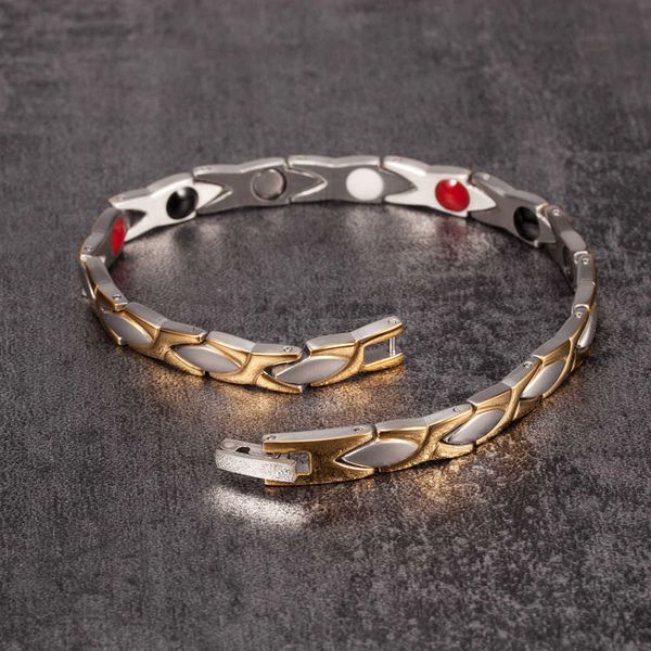 vinterly magnetic bracelet benefits gold-color stainless steel bracelet women chain energy germanium charm bracelet jewellery 210609, Golden;silver
vinterly magnetic bracelet benefits gold-color stainless steel bracelet women chain energy germanium charm bracelet jewellery 210609, Golden;silver