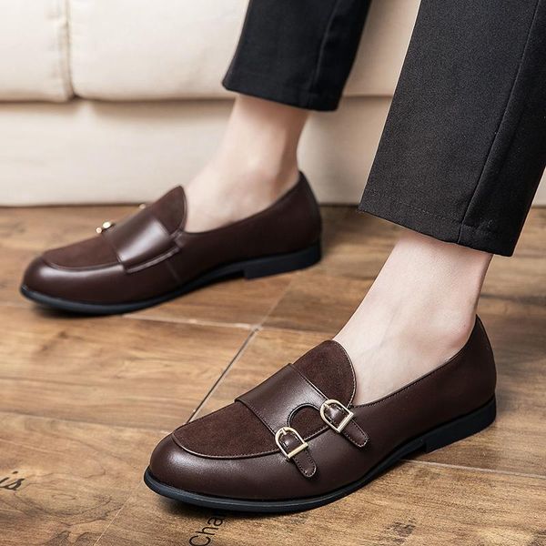 dress shoes luxury fashion monk strap mix colors driving men slip-on casual loafers business formal footwear zapatos hombre, Black
dress shoes luxury fashion monk strap mix colors driving men slip-on casual loafers business formal footwear zapatos hombre, Black