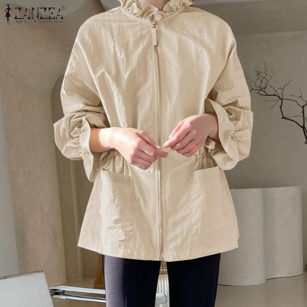 women's jackets fashion vintage women coats 2022 spring autumn ruffle floral sleeve outwears oversized casual loose sreetwears, Black;brown
women's jackets fashion vintage women coats 2022 spring autumn ruffle floral sleeve outwears oversized casual loose sreetwears, Black;brown