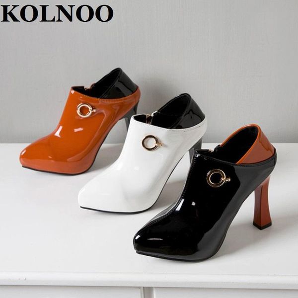 dress shoes kolnoo handmade ladies chunky heels pumps patchwork patent leather evening party prom three colors daily wear fashion, Black
dress shoes kolnoo handmade ladies chunky heels pumps patchwork patent leather evening party prom three colors daily wear fashion, Black