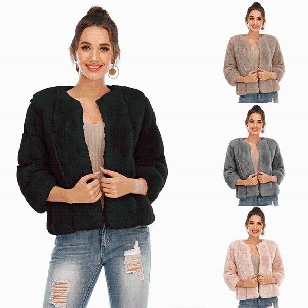 women's fur & faux gamporl 2021 winter fashion coats and jackets for women short round neck coat solid color with high quality, Black
women's fur & faux gamporl 2021 winter fashion coats and jackets for women short round neck coat solid color with high quality, Black