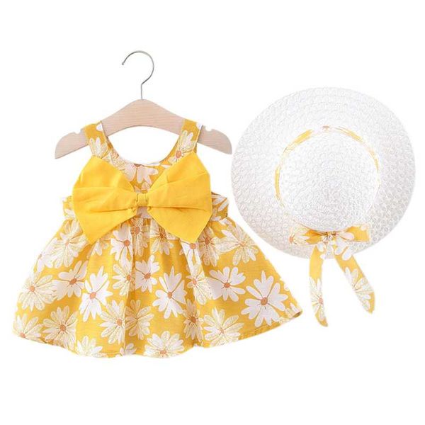 girl's dresses 2pcs summer toddler girl clothes set baby beach bow print sleeveless cotton born princess dress straw kids sun hat, Red;yellow
girl's dresses 2pcs summer toddler girl clothes set baby beach bow print sleeveless cotton born princess dress straw kids sun hat, Red;yellow