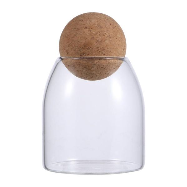 set household tea can storage canister glass caddy sealing bottles & jars
