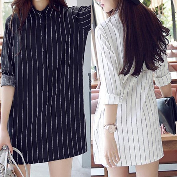 casual dresses fashion women striped print button shirt dress evening party long sleeve summer loose beach elegante, Black;gray
casual dresses fashion women striped print button shirt dress evening party long sleeve summer loose beach elegante, Black;gray