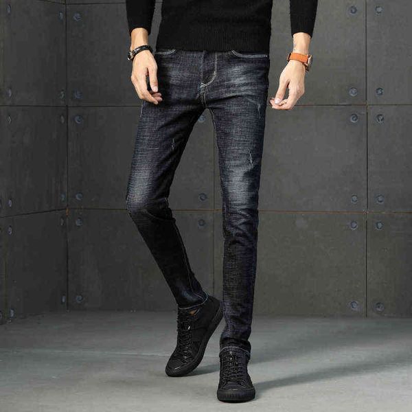 men's jeans spring jeans korean youth slim fit fashion cowboy men's pants comfortable and breathable leggings pants, Blue
men's jeans spring jeans korean youth slim fit fashion cowboy men's pants comfortable and breathable leggings pants, Blue