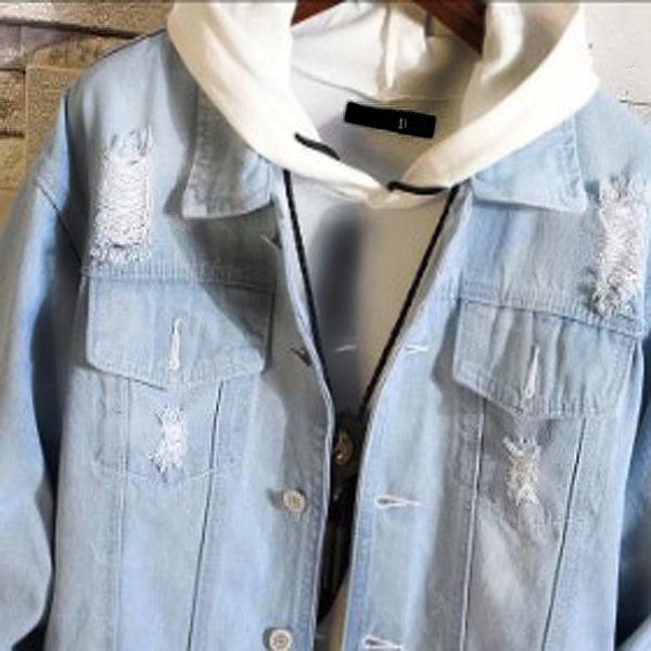 men's jackets 2021 men style with holes denim jacket teenager loose casual, Black;brown
men's jackets 2021 men style with holes denim jacket teenager loose casual, Black;brown