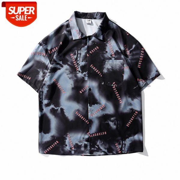 short-sleeved shirt retro flow dark black weiyi seaside beach fake loose jacket #pz58, White;black
short-sleeved shirt retro flow dark black weiyi seaside beach fake loose jacket #pz58, White;black