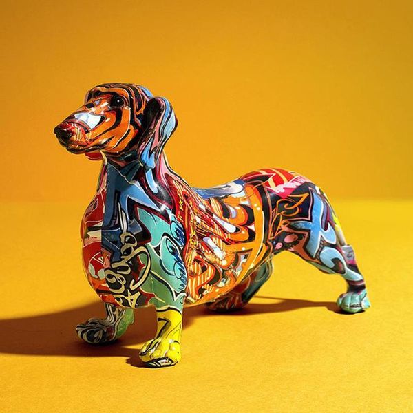 decorative objects & figurines nordic painting graffiti dachshund dog sculpture figurine art animal statue creative resin crafts home decora
decorative objects & figurines nordic painting graffiti dachshund dog sculpture figurine art animal statue creative resin crafts home decora
