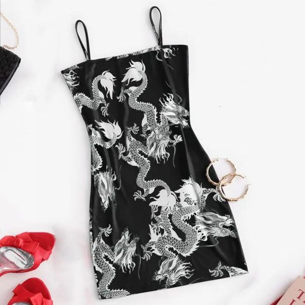 casual dresses women's club wear chinese dragon printed sleeveless vestidos summer slash neck black slim mini sling es x8sp, Black;gray
casual dresses women's club wear chinese dragon printed sleeveless vestidos summer slash neck black slim mini sling es x8sp, Black;gray