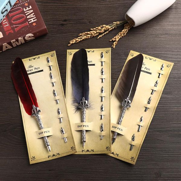 fountain pens colorful 1 set vintage feather dip pen quill turkey oblique + 5 nibs+ gift
fountain pens colorful 1 set vintage feather dip pen quill turkey oblique + 5 nibs+ gift