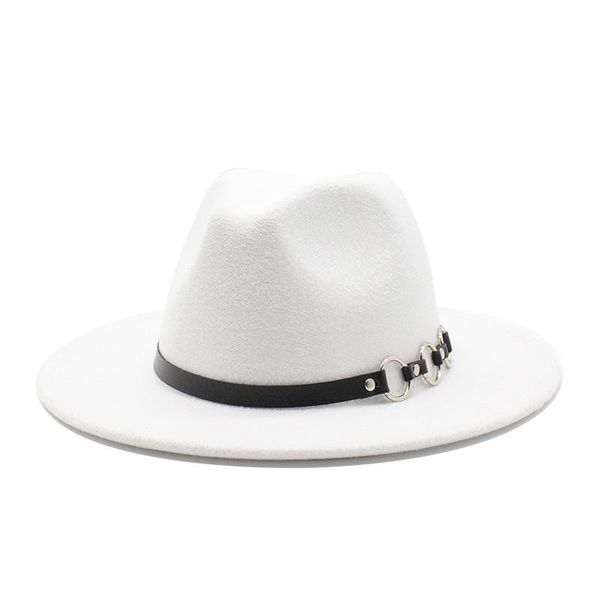 wide brim hats plain men women wool felt white black fedora trilby hat with belt and metal ring flat jazz party formal for unisex, Blue;gray
wide brim hats plain men women wool felt white black fedora trilby hat with belt and metal ring flat jazz party formal for unisex, Blue;gray