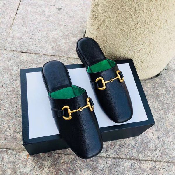 women slippers fashion beach flat lazy 100% soft leather metal lady one word slipper letters woman shoes size 34-41-42, Black
women slippers fashion beach flat lazy 100% soft leather metal lady one word slipper letters woman shoes size 34-41-42, Black