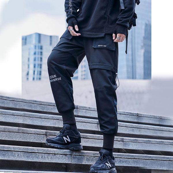 men's pants autumn and winter jogger techwear hip hop harem streetwear tactical track trousters, Black
men's pants autumn and winter jogger techwear hip hop harem streetwear tactical track trousters, Black