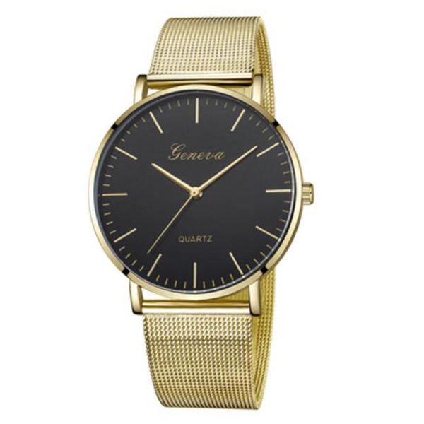 wristwatches geneva watches men black stainless steel mesh band quartz reloj hombre relogio masculino montre homme, Slivery;brown
wristwatches geneva watches men black stainless steel mesh band quartz reloj hombre relogio masculino montre homme, Slivery;brown