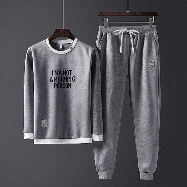 leisure tracksuits korean men's suit in spring and autumn of, Gray