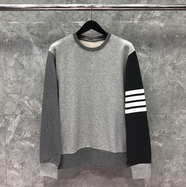 t shirt fashion tb thom brand sweatshirts men women patchwork casual sportswear coat striped cotton pullovers men's clothing, White;black
t shirt fashion tb thom brand sweatshirts men women patchwork casual sportswear coat striped cotton pullovers men's clothing, White;black