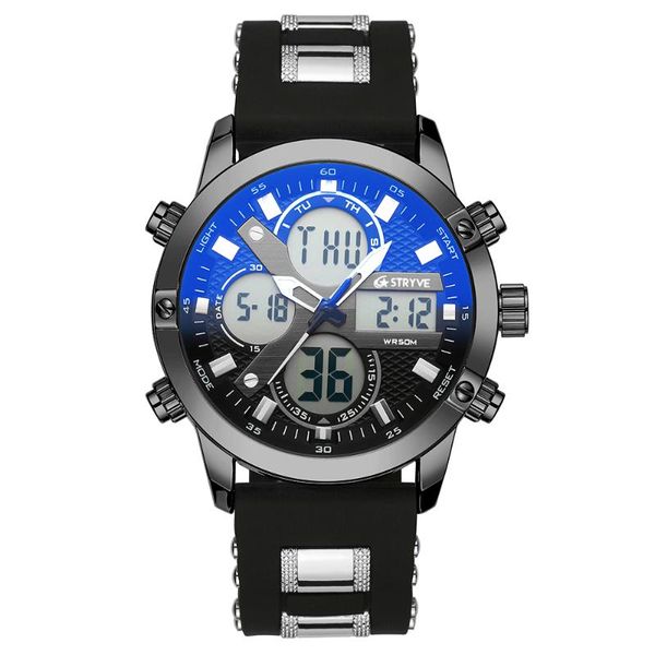 wristwatches stryve 2021 brand men watch multi function sports waterproof electronic wristwatch quartz watches gifts relogio digital 8021, Slivery;brown
wristwatches stryve 2021 brand men watch multi function sports waterproof electronic wristwatch quartz watches gifts relogio digital 8021, Slivery;brown