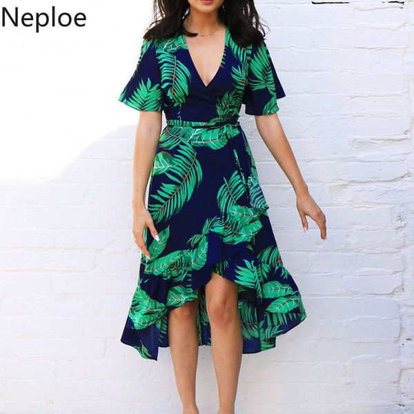 neploe irregular printing dress women fashion v neck short sleeve ladies vestidos summer elegant slim waist female dresses 210423, Black;gray
neploe irregular printing dress women fashion v neck short sleeve ladies vestidos summer elegant slim waist female dresses 210423, Black;gray