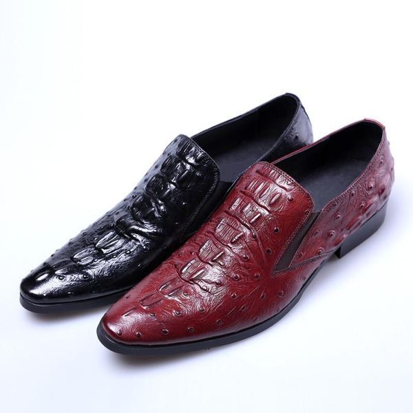 dress shoes luxury crocodile pattern business men mens wedding pointed toe slip on genuine leather career work man, Black
dress shoes luxury crocodile pattern business men mens wedding pointed toe slip on genuine leather career work man, Black