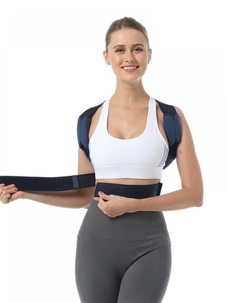back support men and women posture corrector bracket lightweight elastic steel plate shoulder upper sitting belt, Black;blue
back support men and women posture corrector bracket lightweight elastic steel plate shoulder upper sitting belt, Black;blue