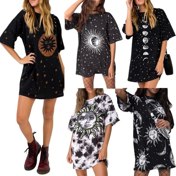 women's t-shirt 2021 hirigin women summer long tie-dye print o-neck short sleeves casual for female dark girl style, White
women's t-shirt 2021 hirigin women summer long tie-dye print o-neck short sleeves casual for female dark girl style, White