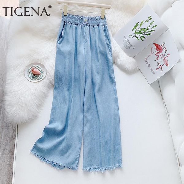 women's jeans tigena casual loose for women 2021 summer comfortable soft straight high waist female tassel denim pants, Blue
women's jeans tigena casual loose for women 2021 summer comfortable soft straight high waist female tassel denim pants, Blue