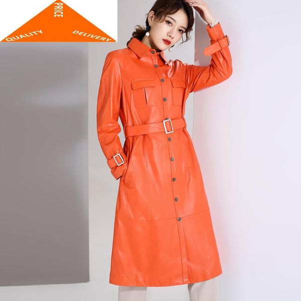 women's leather & faux genuine women 100% winter female long korean real coat ladies sheepskin jacket belt hiver 229, Black
women's leather & faux genuine women 100% winter female long korean real coat ladies sheepskin jacket belt hiver 229, Black