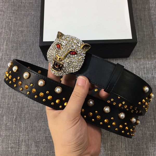 studded belt with crystal feline head designers belts fashion womens genuine leather belts for men women, Black;brown
studded belt with crystal feline head designers belts fashion womens genuine leather belts for men women, Black;brown