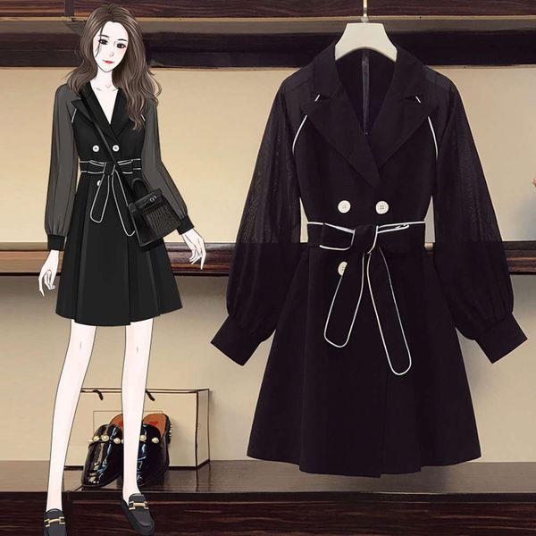 casual dresses dress big size women's clothing fat sister early spring french hepburn eupr, Black;gray
casual dresses dress big size women's clothing fat sister early spring french hepburn eupr, Black;gray