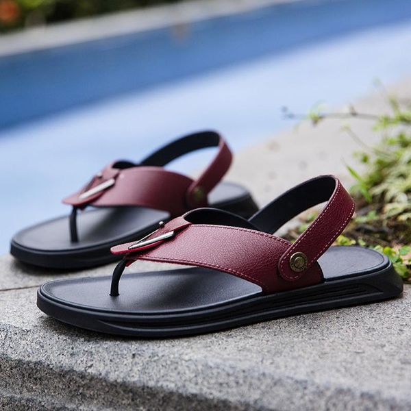 slippers summer leather sandals men outdoor beach flat comfortable fashion mens breathable water trekking shoes large sizes#20, Black
slippers summer leather sandals men outdoor beach flat comfortable fashion mens breathable water trekking shoes large sizes#20, Black