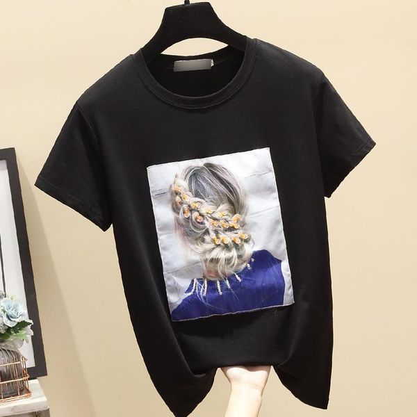 women's t-shirt o-neck loose vogue style t-shirts casual cute lady summer fashion logo funny short sleeve arrival all match 2021 cotton, White
women's t-shirt o-neck loose vogue style t-shirts casual cute lady summer fashion logo funny short sleeve arrival all match 2021 cotton, White