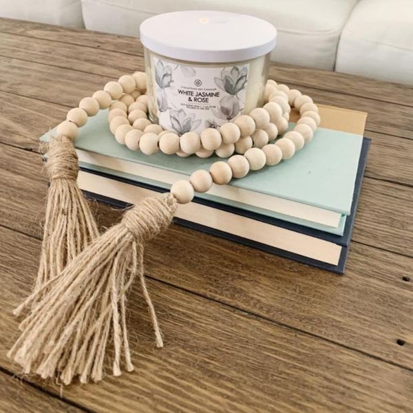 decorative objects & figurines european diy wood bead garland with tassels farmhouse beads rustic country decor kid room wall hanging orname
decorative objects & figurines european diy wood bead garland with tassels farmhouse beads rustic country decor kid room wall hanging orname