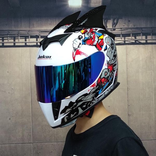 

motorcycle helmets fast horn racing full face helmet lightweight scooter casco casque moto inner sun visor man women children