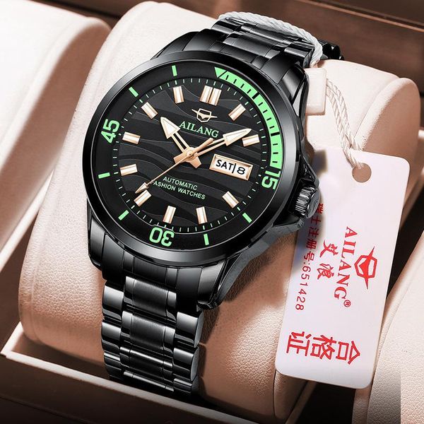 wristwatches ailang automatic mechanical men military watch mens fashion stainless steel sports watches relogio masculino 8829, Slivery;brown
wristwatches ailang automatic mechanical men military watch mens fashion stainless steel sports watches relogio masculino 8829, Slivery;brown