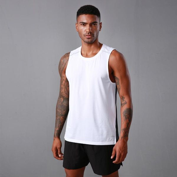 running jerseys mens quick dry breathable vest color matching lightweight gym sleeveless shirt fitness sports t-shirts tee, Black;blue
running jerseys mens quick dry breathable vest color matching lightweight gym sleeveless shirt fitness sports t-shirts tee, Black;blue