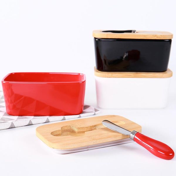 3-color bamboo cover with ceramic knife butter box, kitchen organizer, refrigerator storage sealed can, rectangular box bottles & jars
3-color bamboo cover with ceramic knife butter box, kitchen organizer, refrigerator storage sealed can, rectangular box bottles & jars