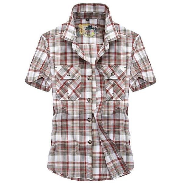 men's casual shirts summer plaid shirt men military short sleeve turn down collar button up cotton camisa masculina large size -4xl, White;black
men's casual shirts summer plaid shirt men military short sleeve turn down collar button up cotton camisa masculina large size -4xl, White;black