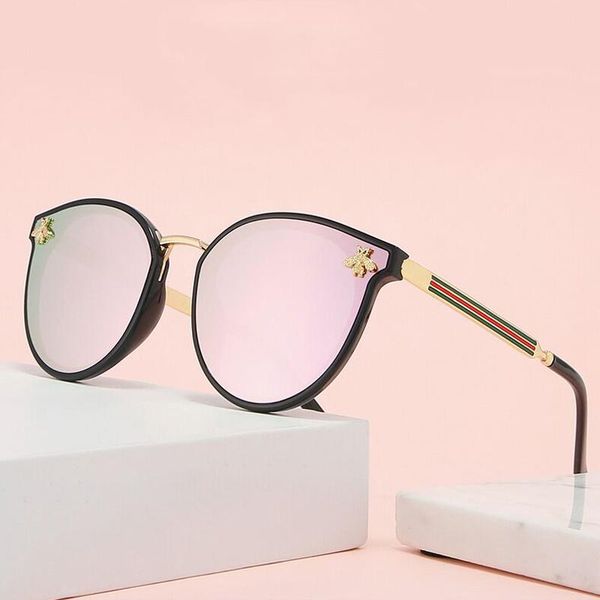 sunglasses fashion round cat eye women bee sun glasses female vintage gradient outdoor driving, White;black
sunglasses fashion round cat eye women bee sun glasses female vintage gradient outdoor driving, White;black