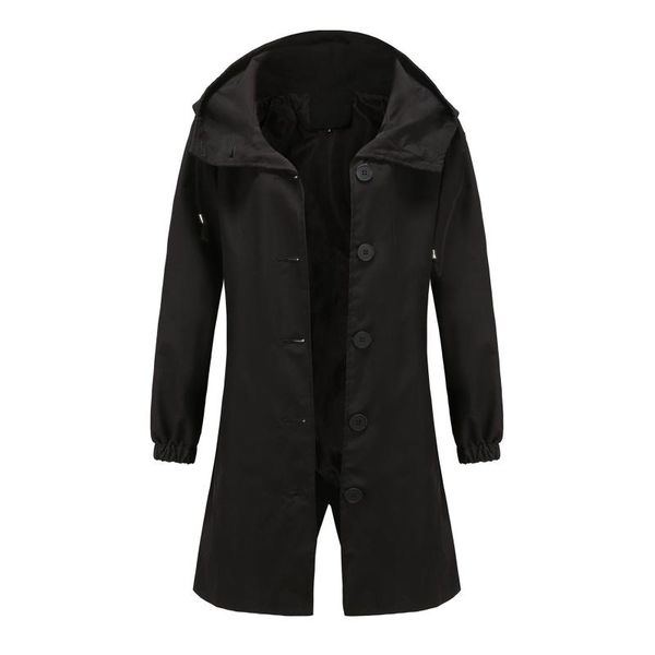 women's jackets women autumn solid color rain button black jacket outdoor plus size long sleeve waterproof hooded windproof loose coat, Black;brown
women's jackets women autumn solid color rain button black jacket outdoor plus size long sleeve waterproof hooded windproof loose coat, Black;brown