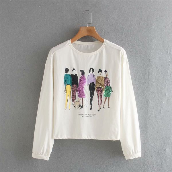 women's sweaters summer fashion girls print sequined za cotton tshirts female casual long sleeve o-neck harajuku style soft u, White;black
women's sweaters summer fashion girls print sequined za cotton tshirts female casual long sleeve o-neck harajuku style soft u, White;black