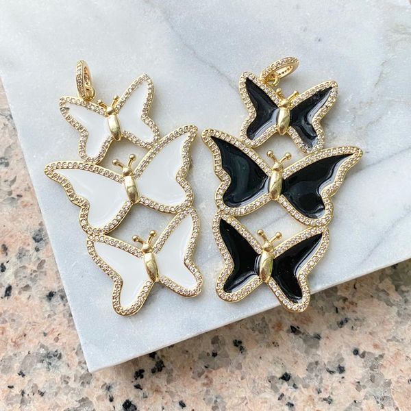charms 5pcs/lot big size enamel micro pave butterfly for necklace jewelry metal pendant accessories, Bronze;silver
charms 5pcs/lot big size enamel micro pave butterfly for necklace jewelry metal pendant accessories, Bronze;silver
