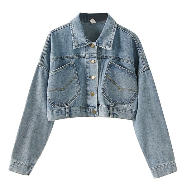 paris girl women batwing long sleeve denim jacket back button stylish lady short turn down collar fashion cropped 210524, Black;brown
paris girl women batwing long sleeve denim jacket back button stylish lady short turn down collar fashion cropped 210524, Black;brown