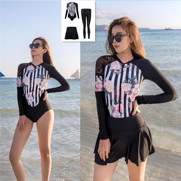 one-piece suits korean 2021 women rash guard swimwear 3 pieces surfing bodysuit+skirts+pants lace hollow out floral long sleeve beachwe
one-piece suits korean 2021 women rash guard swimwear 3 pieces surfing bodysuit+skirts+pants lace hollow out floral long sleeve beachwe