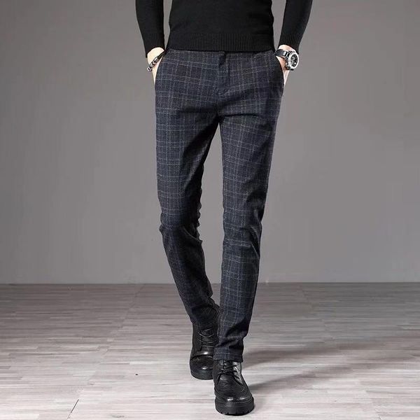 plaid pants men cotton linen casual england grid striped men's autumn business pencil color block harem, Black
plaid pants men cotton linen casual england grid striped men's autumn business pencil color block harem, Black