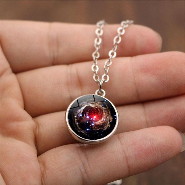 pendant necklaces wg 1pc universe milky way nebula double sided cabochon glass ball time gem&stone necklace for friendship jewelry gift, Silver
pendant necklaces wg 1pc universe milky way nebula double sided cabochon glass ball time gem&stone necklace for friendship jewelry gift, Silver